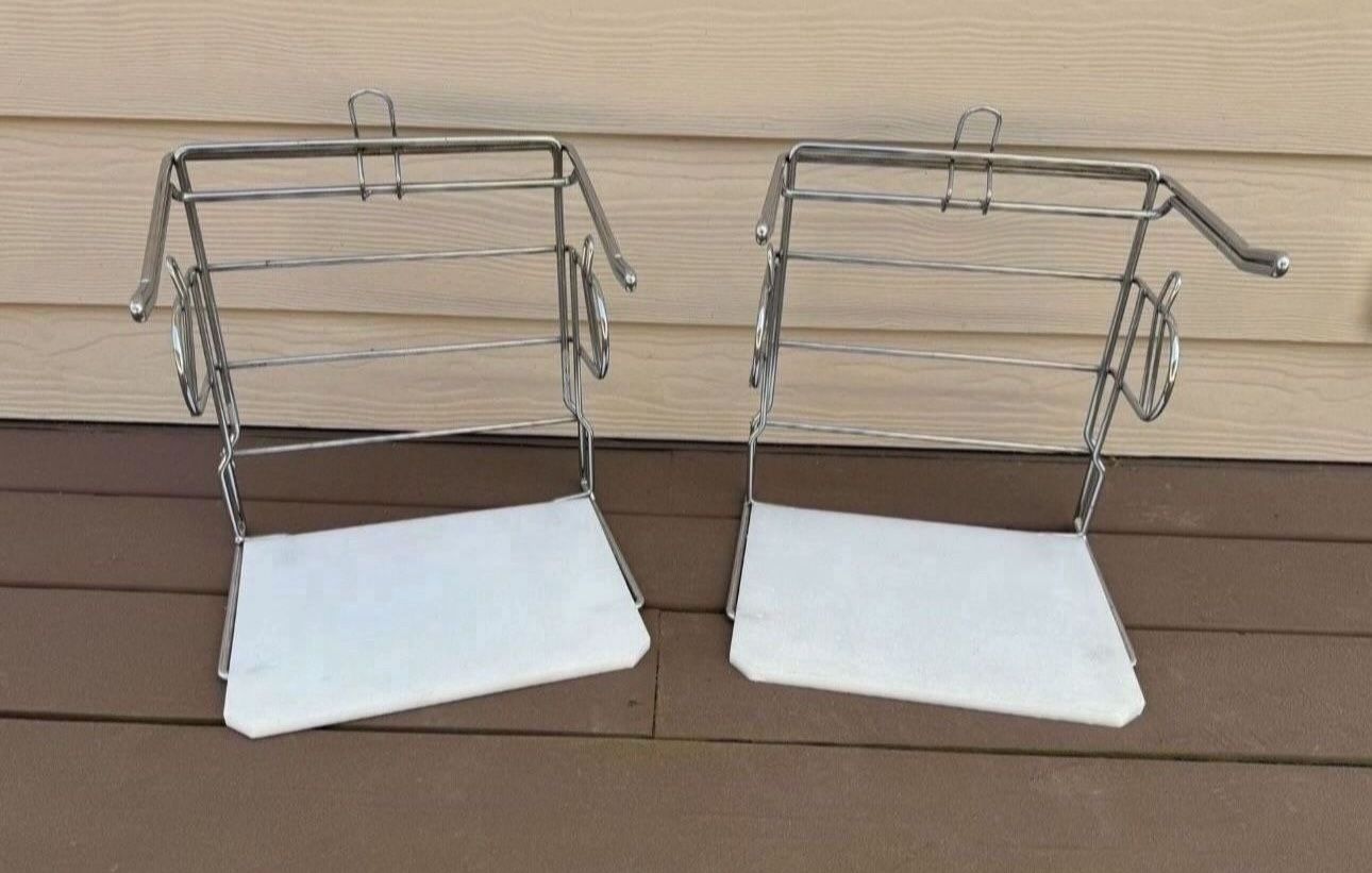 Two Table Top Plastic Bag Holders