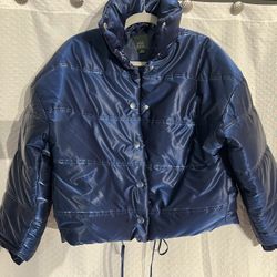 Wild fable glossy Blue Puffer jacket