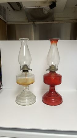 2 Vintage Kerosene Lamp