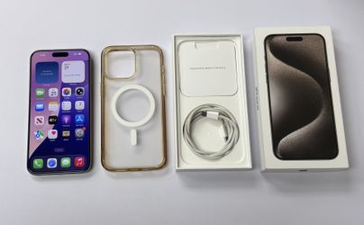 Apple iPhone 15 Pro Max 512GB UNLOCKED No Sim Restrictions Desbloqueado Liberado T-Mobile Boost Box