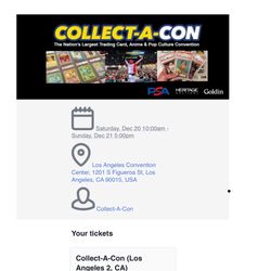 Collect-A-Con 2 VIP Fast Pass Tickets 