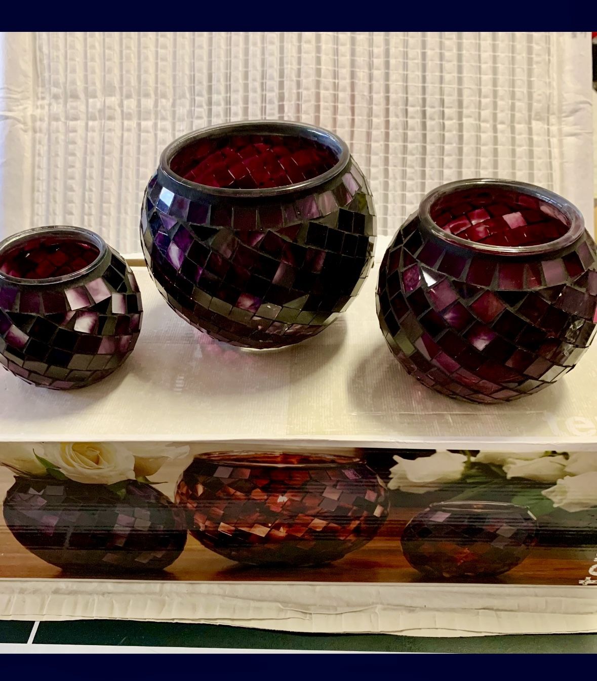 Mosaic Rose Bowls/Candle Holder