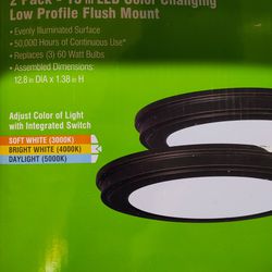 2 Pack -13 In Led Color Changing 