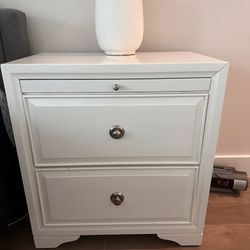 White Nightstands Set of 2