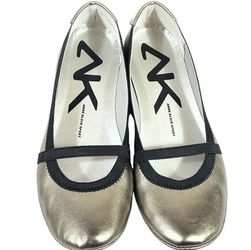 Anne Klein Sport Sunset Ballet Flats Pump Shoes Womens 9M Taupe Black AK7SUNSET