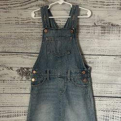 Girls denim overall dress from old navy size 6-7