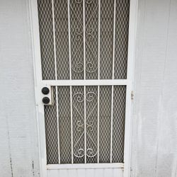 2 Metal Security Doors Left And Right Swing
