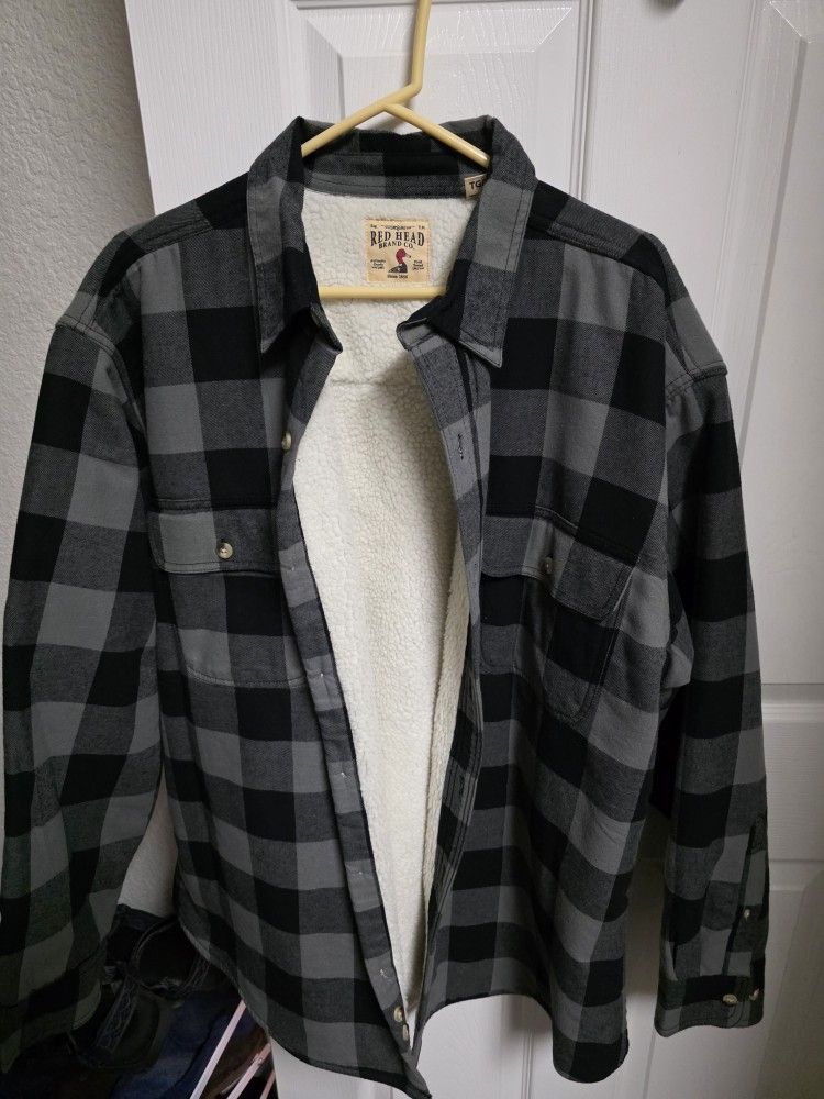 New Red Head Brand Fleece Lined Flannel Shirt Size XL