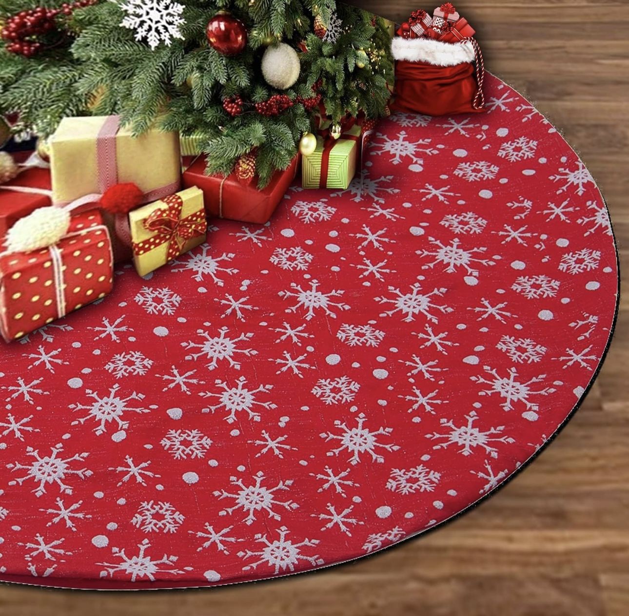 Snowflake Christmas Tree Skirt