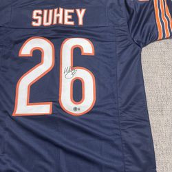 Matt Suhey Signed Autographed Custom Jersey - Beckett Coa - Chicago Bears