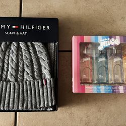 New Beenie/Scarf Set & Juice & Co. Perfumes 