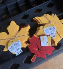 3 Packages of Felt Leaves