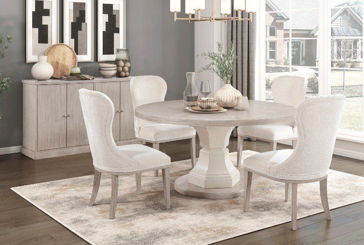 Transform your home our exquisitely designed two-tone Round dining set