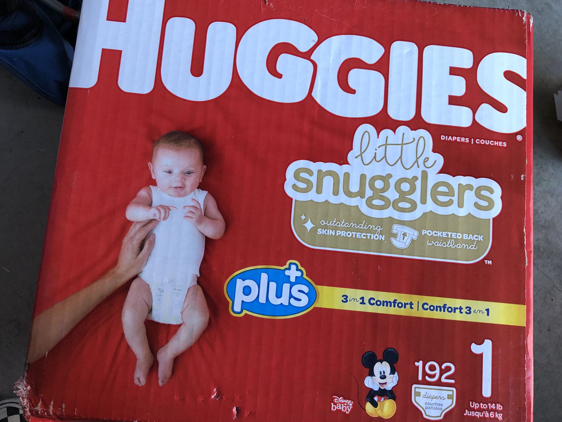 Huggies Diapers sz 1, ct 192 “NEW”