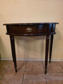 Vintage Federal Cherry Half moon accent table