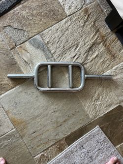 Chrome Triceps Bar w/ Fixed Inner Collars