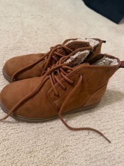 Boys Brown Suede Lace-Up Ankle Boots size 2
