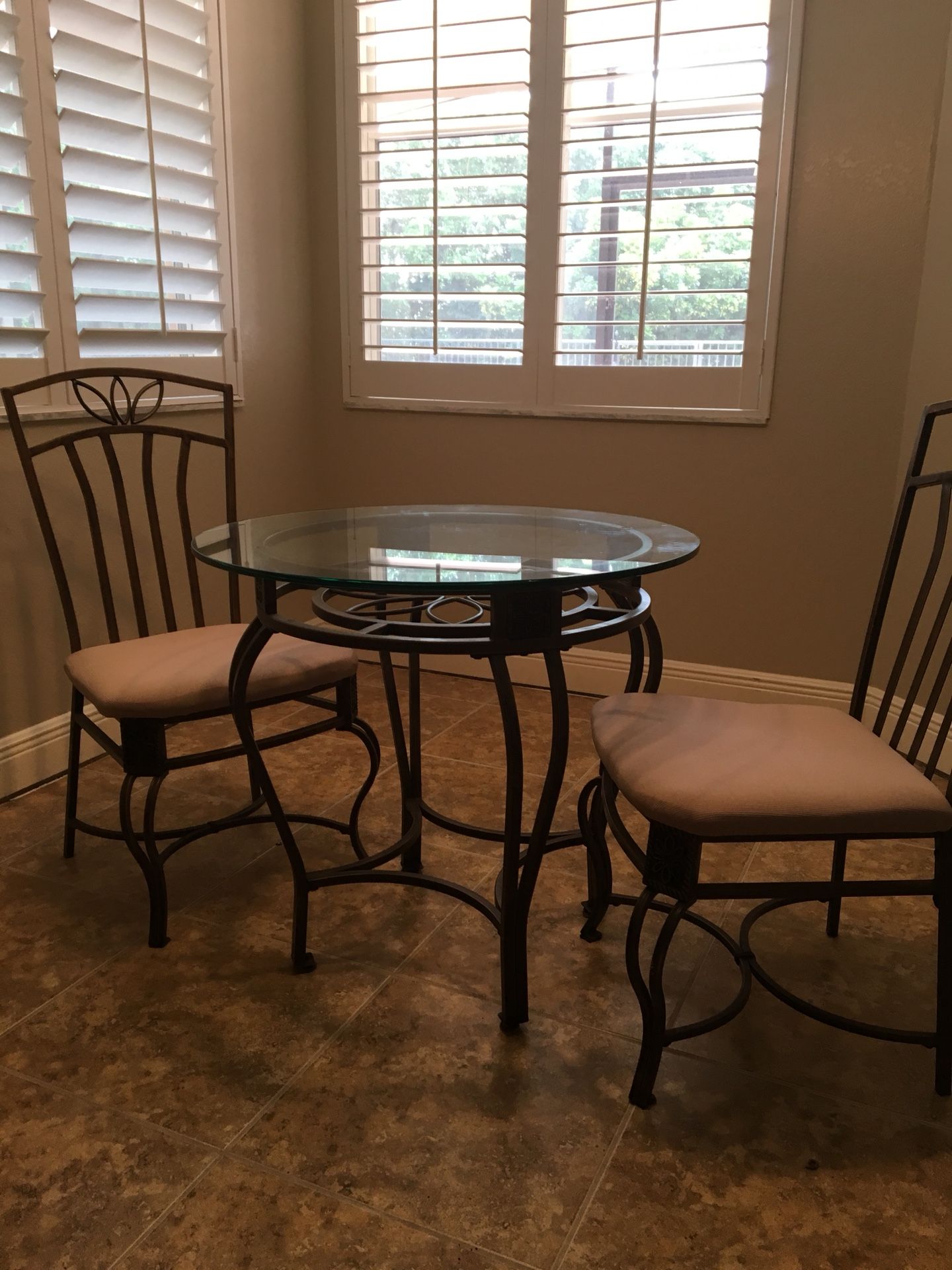 Breakfast table with four chairs