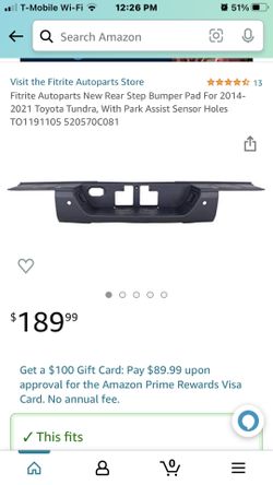 New Toyota Tundra Rear Bumper Step Pad