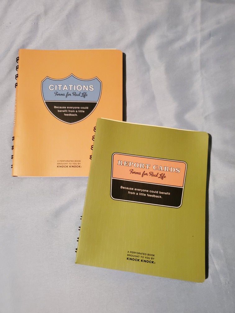 Citation And Report Card Books