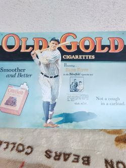 1990 Printed Sign Babe Ruth Like New 