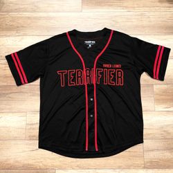 Damien Leones Terrifier Horror Movie Art the Clown Baseball Jersey Adult 2XL/3XL