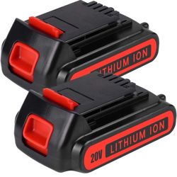 2 Pack 20v 3000mAh Lithium Ion Replacement Black And Decker
