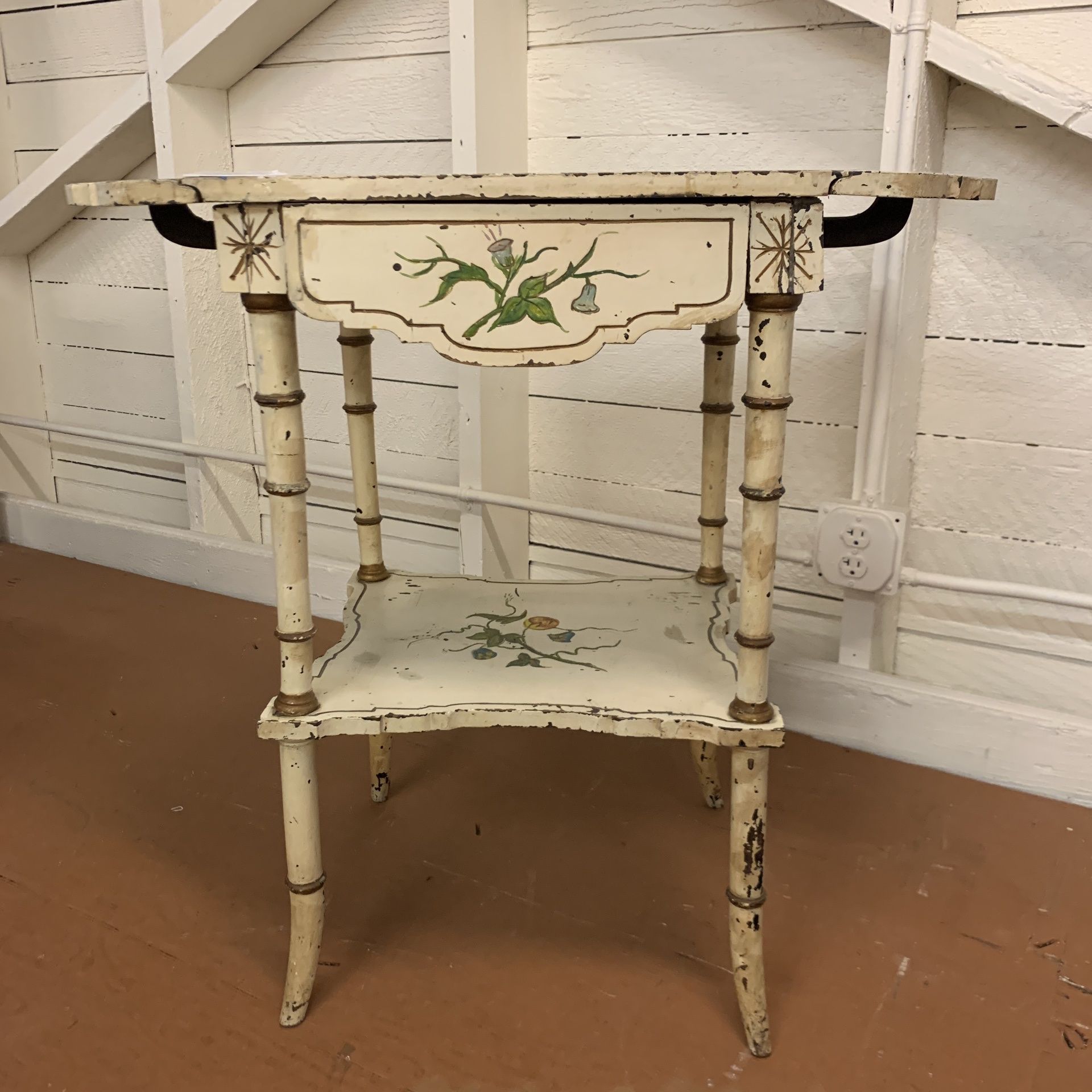 Vintage Drop-Leaf Painted Table 