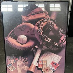 Vintage Baseball Framed Poster