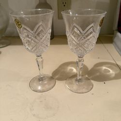 Vintage Crystal Wine Glassses