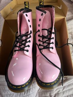 Dr. Martens Pink Patent Leather Boots