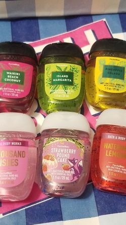 6 Bath & Body Works 'Island Summer Fruit' scents Pocketbacs variety pack