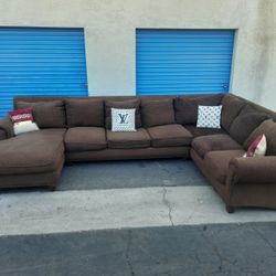 Brown Sectional couch