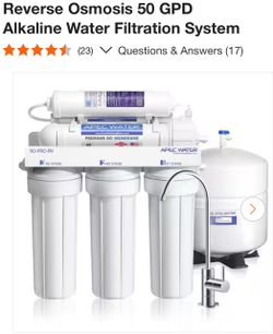 Water Systems Reverse Osmosis 50 GPD Alkaline Water Filtration System