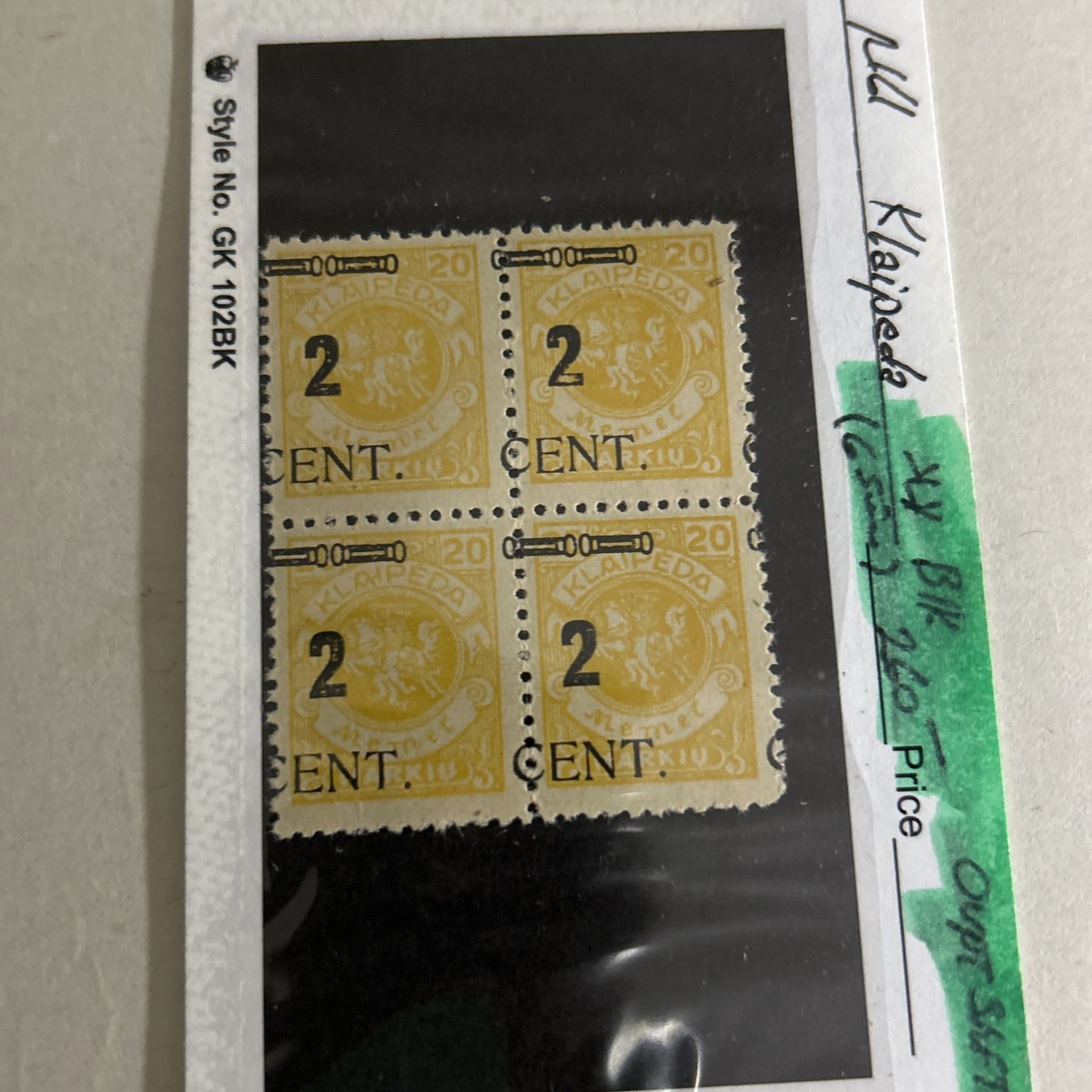 CENT. Type I on Memeledition - Germany / Old German States / Memel Territory 1923 -