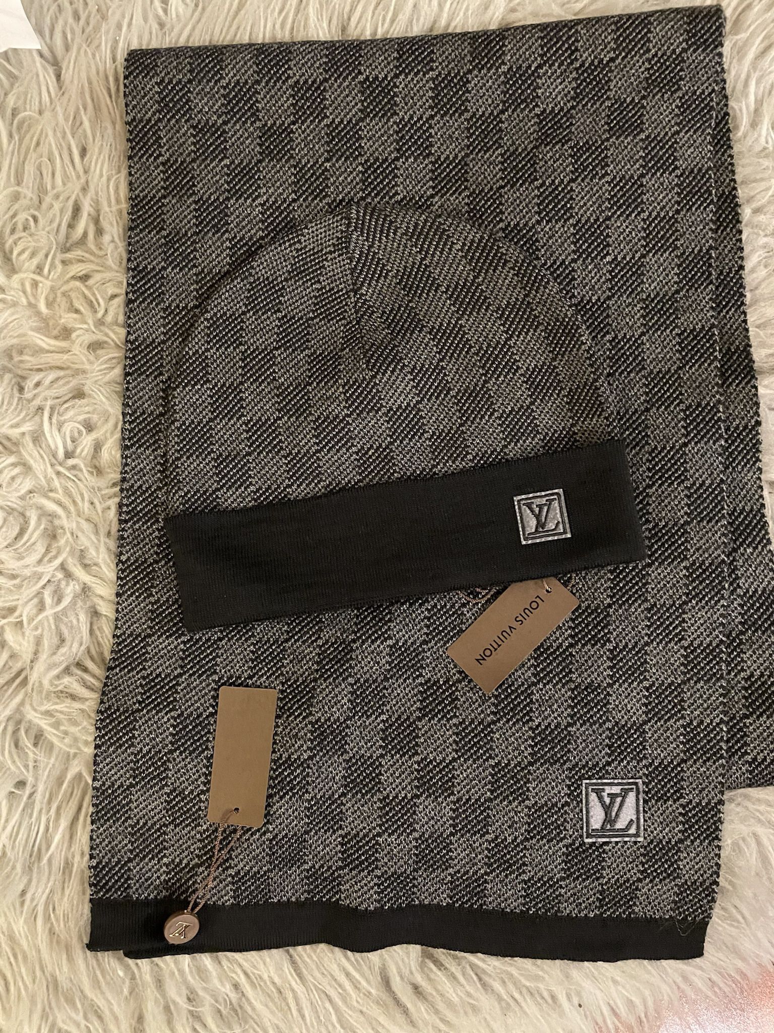 Louis Vuitton  Hat And Scarf  $500
