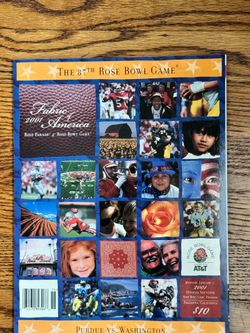2001 Rose Bowl Official Souvenir Program - Purdue vs. Washington - Excellent Condition!