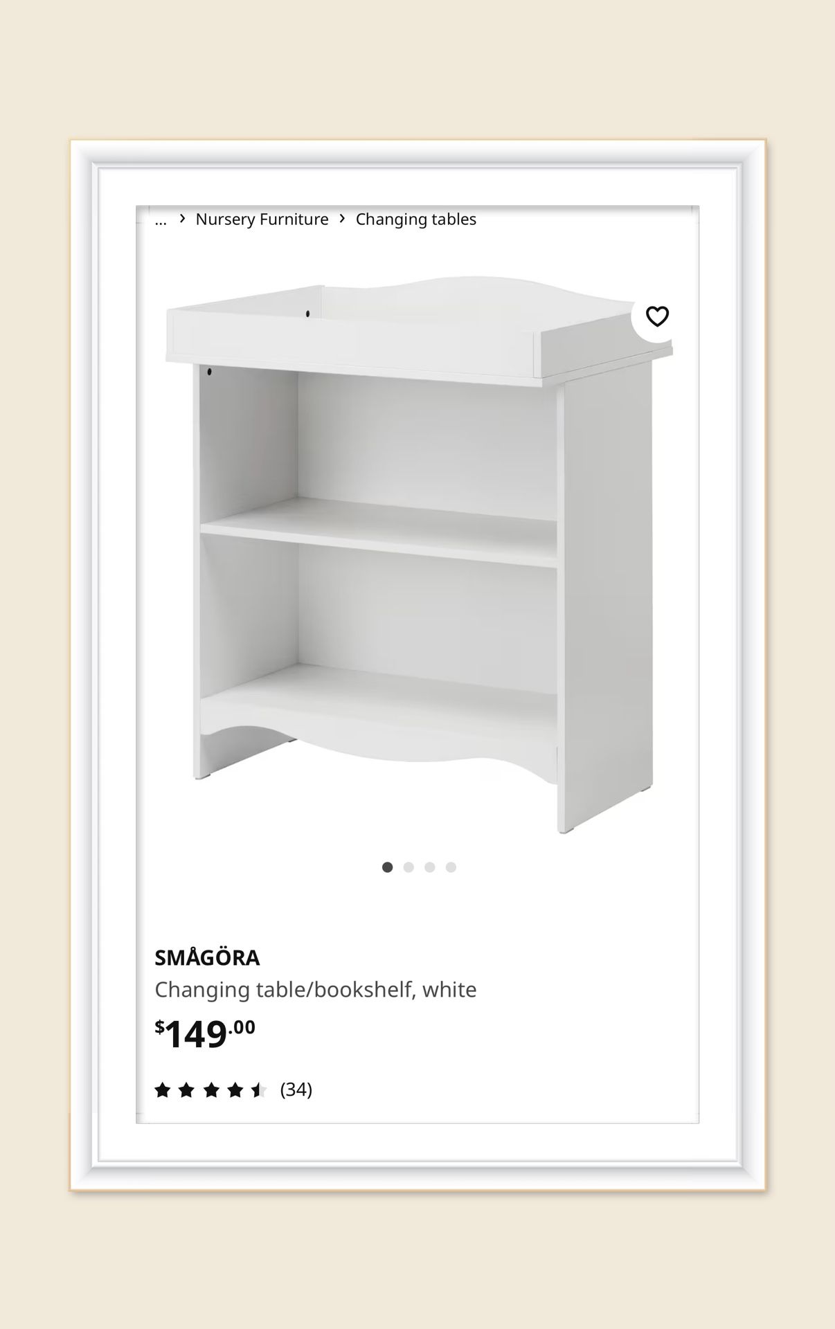 99% New Changing Table 