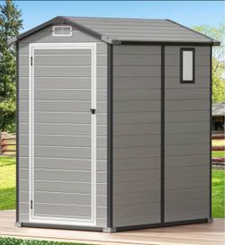 4X6 FT Resin Outdoor Storage Shed