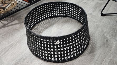Crate & Barrel Black Cane Christmas Tree Collar