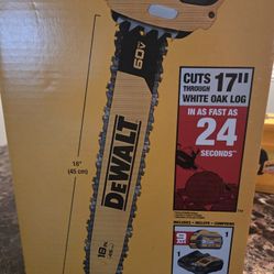 Dewalt Chainsaw 18" With 9ah Flexvt Battery