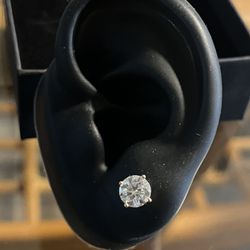 14k Gold Over Sterling Sliver Moissanite Earrings 