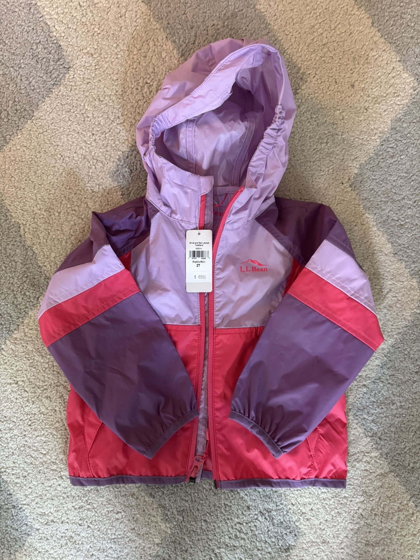 New LL Bean Wind And Rain Jacket 2T