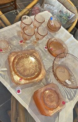 Vintage Pink Dinner Setting