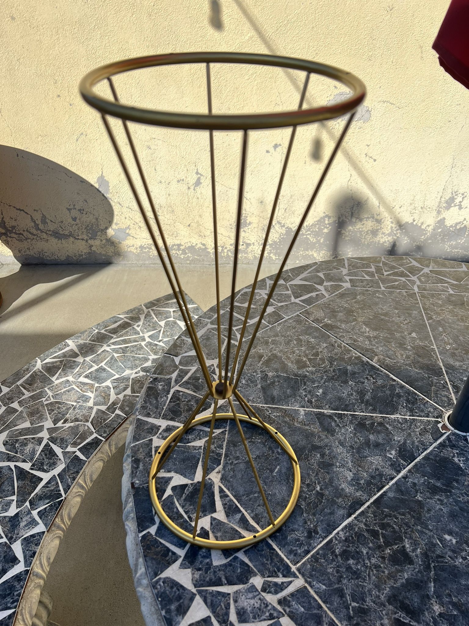 Gold 20 Inch Wedding Floral Stands