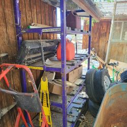 Purple industrial Cart/ Forklift Towable Rack