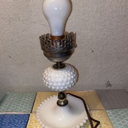 Vintage Milk Glass Lamp 