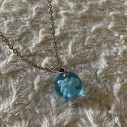 Resin Made Cloud In The Sky Necklace 