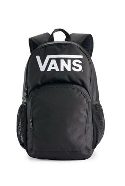 NEW VANS Alumni Pack 5 Backpack - Black & White Vans Logo