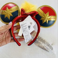 Disney Parks Captain Marvel, Disney Ears Headband New with tags